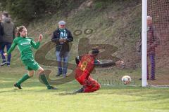 Bezirksliga OBB - Saison 2021/22 -  SV Kasing - Jetzendorf - Der 0:2 Führungstreffer durch Stefan Nefzger grün Jetzendorf - Max Heisler rot Kasing - Jubel - Foto: Meyer Jürgen