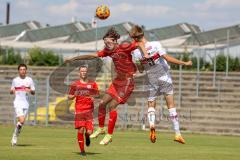 A-Junioren  Bundesliga - FC Ingolstadt 04 - VFB Stuttgart -  Saison 2022/2023 - Causevic Benjamin rot FCI - Reichhardt Leon. Weiss Stuttgart - Foto: Meyer Jürgen