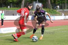 2. Bundesliga Frauen - Saison 2023/24 - FC Ingolstadt 04 Frauen - FC Bayern München II - Melike Pekel (Nr.38 - FCI) - Kappes Jana schwarz München - Foto: Meyer Jürgen