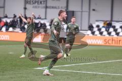 3. Liga; SC Verl - FC Ingolstadt 04; Tor Jubel Treffer 1:3 Benjamin Kanuric (8, FCI) Yannick Deichmann (20, FCI) #Torwart Marius Funk (1, FCI)