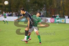 2023_10_21 - Kreisliga - Saison 2023/24 - FC Gerolfing - FC Fatih Ingolstadt - Marko Miskovic schwarz Fatih - Anastasios Porfyriadis grün Gerolfing - Foto: Meyer Jürgen