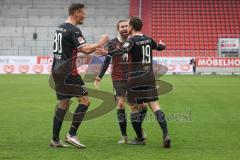 2.BL; FC Ingolstadt 04 - Hannover 96; Tor Jubel Treffer Marcel Gaus (19, FCI) Stefan Kutschke (30, FCI) Rico Preißinger (6, FCI)