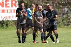 Kreisklasse - Saison 2023/2024 - GW Ingolstadt - FC Gelbelsee - Der 1:0 Führungstreffer per Freistoß durch #27 schwarz Semih Soysal GW Ing - jubel  - Ubeyd Demirkol links schwarz GW Ing links -  Foto: Meyer Jürgen