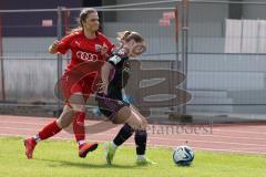 2. Bundesliga Frauen - Saison 2023/24 - FC Ingolstadt 04 Frauen - FC Bayern München II - Melike Pekel (Nr.38 - FCI) - Keitel Theresa schwarz München - Foto: Meyer Jürgen