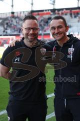 3. Liga - Saison 2024/25 - FC Ingolstadt 04 - SV Wehen Wiesbaden - Noah Altmannspacher rechts - Thomas Reinl links - Foto: Meyer Jürgen