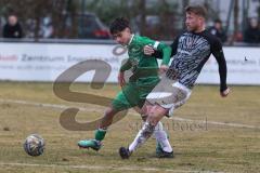 Bezirksliga - Saison 2024/25 - FC Gerolfing - FC Fatih Ingolstadt - Ahmet Altay (Nr.25 - FC Gerolfing) - Dardan Berisha (Nr.5 - FC Fatih) - Foto: Meyer Jürgen