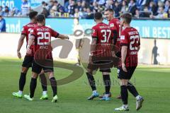 3. Liga; MSV Duisburg - FC Ingolstadt 04; Tor Jubel Treffer Calvin Brackelmann (17, FCI) Pascal Testroet (37, FCI) Denis Linsmayer (23, FCI) David Kopacz (29, FCI) Marcel Costly (22, FCI)