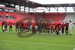 3.Liga - Saison 2022/2023 - FC Ingolstadt 04 -  - SV Waldhof-Mannheim - Die Mannschaft bedankt sich bei den Fans - Jubel - Foto: Meyer Jürgen