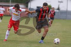 *** Bayernliga Nord - Saison 2025/26 - FC Ingolstadt 04 II - Jahn Regensburg II - Ognjen Draculic (Nr.9 - FC Ingolstadt II) - Schön Lenny weiss Regensburg - Foto: Meyer Jürgen