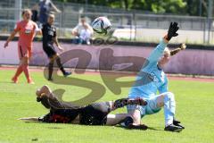 2. Frauen-Bundesliga - Saison 2021/2022 - FC Ingolstadt 04 - TSG 1899 Hoffenheim - Haim Vanessa (#13 FCI) - Dick Laura Torwart Hoffenheim - Foto: Meyer Jürgen