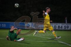 Landesliga - Saison 2026/27 - SV Manching - TSV Gersthofen - Maximilian Eberwein (Nr.4 - SV Manching) - Sekiraqua Florent gelb Gersthofen - Foto: Meyer Jürgen