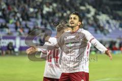 3. Liga; Erzgebirge Aue - FC Ingolstadt 04; Tor Jubel Treffer Fredrik Carlsen (8, FCI)