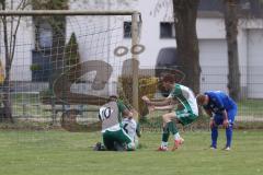 Kreisklasse - Saison 2024/25- TSV Großmehring - FC Geisenfeld - Der 2:2 Ausgleichstreffer durch Lukas Kellermann grün Geisenfeld - jubel - Foto: Meyer Jürgen