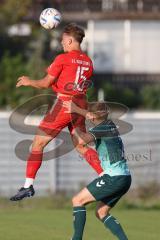 Bayernliga Nord - Saison 2023/2024 - FC Ingolstadt 04 - SSV Jahn Regensburg - Moritz Wiezorrek (Nr.15 - FCI U21) - Luis Bezjak grün Regensburg - Foto: Meyer Jürgen