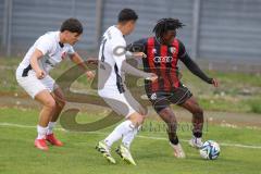 Bayernliga Nord - Saison 2024/25 - FC Ingolstadt 04 II - ATSV Erlangen - Said Souleymane (Nr.17 - FCI U21) - Döring Sebastian weiss Erlangen #11 - Foto: Meyer Jürgen