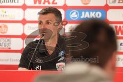 3. Liga - Saison 2023/24 - Rot-Weiss Essen - FC Ingolstadt 04 -  - Cheftrainer Michael Köllner (FCI)  Pressekonferenz nach dem Spiel -  - XXXXX - Foto: Meyer Jürgen