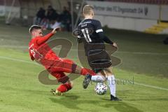 Bayernliga Süd - Saison 2022/2023 - FC Ingolstadt 04 -  VFB Hallbergmoos - Götzendorfer Mario (Nr.23 - Fc Ingolstadt 04 II) - Tobias Krause schwarz Hallbergmoos - Foto: Meyer Jürgen