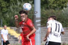 Bayernliga Nord - Saison 2023/2024 - FC Ingolstadt 04 - FC Coburg - Valentin Hoti (Nr.6 - FCI U21) - Ricardo König
 weiss Coburg - Foto: Meyer Jürgen