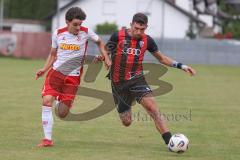 *** Bayernliga Nord - Saison 2025/26 - FC Ingolstadt 04 II - Jahn Regensburg II - Ognjen Draculic (Nr.9 - FC Ingolstadt II) - Schön Lenny weiss Regensburg - Foto: Meyer Jürgen