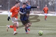 Schanzer Amateurcup 2026 - SV Haunwöhr - SC Irgertsheim - Maximilian Liebold orange Irgertsheim - Lukas Markus blau Haunwöhr - Foto: Meyer Jürgen