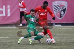 Freundschaftsspiel - Saison 2022/2023 - FC Ingolstadt 04 - VFB Eichstätt - Nduka Donald (Nr.4 - Fc Ingolstadt 04 II) - Eberle Fabian grün Eichstätt -  Foto: Meyer Jürgen