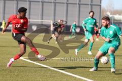 Bayernliga Nord - Saison 2023/24 - FC Ingolstadt 04 II - TSV Neudrossenfeld - Michael Udebuluzor (Nr.11 - FCI) - Ismael Noah grün Neudrossenfeld - Foto: Meyer Jürgen