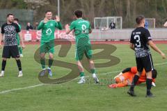 Bezirksliga - Saison 2024/25- FC Fatih - VFB Eichstätt II  - Samuel Schmid grün Eichstätt mit dem 0:1 Führungstreffer - jubel - - Ömer Illgen Torwart Fatih - Foto: Meyer Jürgen