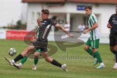 Landesliga - Saison 2025/26 - SV Manching - FC Memmingen II - Nico Daffner (Nr.14 - SV Manching) - Kroh Fabian schwarz Memmingen  - Foto: Meyer Jürgen