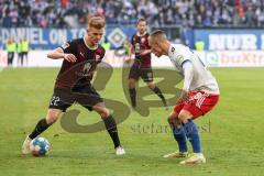 2.BL; Hamburger SV - FC Ingolstadt 04; Marc Stendera (10, FCI) Muheim Miro (28 HSV)
