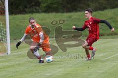 Kreisklasse - Saison 2023/24 - SV Zuchering - TSV Baar/Ebenhausen -  Leander Friedl rot Zuchering  mit einer vergebenen Torchance -  Dominik Weidner Torwart Ebenhausen  - Foto: Meyer Jürgen