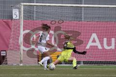 2. Fußball-Liga - Frauen - Saison 2022/2023 - FC Ingolstadt 04 -  SG 99 Andernach - Der 0:2 Führungstreffer durch Kossmann Lisa #6 Andernach - jubel - Torwart Anna-Lena  Daum (Nr.22 - FCI Frauen) - Foto: Meyer Jürgen