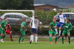 Bezirksliga - Saison 2023/2024 - TSV Gaimersheim - TSV Rohrbach  - Torwart Sebastian  Hirschbeck (Nr.1 - Gaimersheim) - Leon Hagen weiss Rohrbach - Foto: Meyer Jürgen