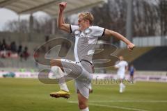 3.Liga - Saison 2022/2023 - 1. FC Saarbrücken - FC Ingolstadt 04 - Tobias Bech (Nr.11 - FCI) trifft zum 3:4 Führungstreffer und bejubelt sein 3 Tor - jubel - Foto: Meyer Jürgen