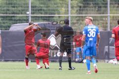 3. Liga; Testspiel; FC Ingolstadt 04 - 1. FC Heidenheim; Tor Jubel Treffer Ausgleich 1:1 Frederik Christensen (11, FCI) Yann Sturm (7, FCI)