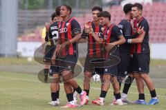 *** Bayernliga Nord - Saison 2025/26 - FC Ingolstadt 04 II - Jahn Regensburg II - Der 1:1 Ausgleichstreffer durch Ognjen Draculic (Nr.9 - FC Ingolstadt II) - jubel - Foto: Meyer Jürgen