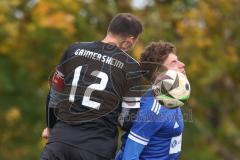 Bezirksliga - Saison 2025/26 - TSV Ober./Unterhaunstadt -  TSV Gaimersheim - Zoltan Vati schwarz Gaimersheim - Alem Husejnovic blau Ober/Unterh.stadt - Foto: Meyer Jürgen