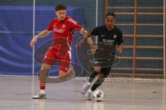 Hallenturnier MTV Ingolstadt - Saison 2025/26 - Türkisch SV Ingolstadt - SV Manching - Enis Kuqanaj rot Türkisch - Romeo Öxler schwarz Manching - Foto: Meyer Jürgen