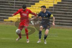 Bayernliga Süd - Saison 2021/2022 - FC Ingolstadt 04 II - TSV 1860 München II - Karaogul Ishak (#15 FCI) - Brönauer Anian München blau - Foto: Meyer Jürgen