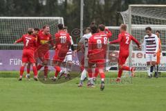 Kreisliga - Saison 2025/26- TSV Kösching - SV Kasing - Der 1:1 Ausgleichstreffer durch Johannes Tannwitz rot Kösching - jubel -  - Foto: Meyer Jürgen