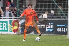 Bezirksliga - Saison 2024/25 - FC Gerolfing - VFB Eichstätt II - Michael Oblinger Torwart Gerolfing mit Gesichtsmaske - XXXXX - Foto: Meyer Jürgen