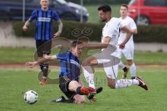 Kreisliga - Saison 2022/2023 - TSV Gaimersheim - FC Sandersdorf - Benjamin Anikin weiss Gaimersheim - Christian Winkler blau Sandersdorf - Foto: Meyer Jürgen