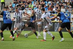 3. Liga - Saison 2026/27 - 1. FC Saarbrücken - FC Ingolstadt 04  - Lars Lokotsch (Nr.13 - FCI) - Philip Fahrner (Nr.42 - Saarbrücken) - Foto: Meyer Jürgen