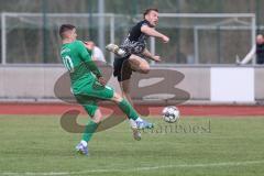 Bezirksliga - Saison 2024/25- FC Fatih - VFB Eichstätt II  - Alexander Meier grün Eichstätt  - Dardan Berisha schwarz Fatih - Foto: Meyer Jürgen