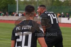 Kreisliga - FC Fatih Ingolstadt - FC Gerolfing - Der 2:2 Ausgleichstreffer durch David Meier schwarz #14 Fatih Ing - - jubel - Foto: Jürgen Meyer