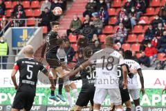 2.BL; FC Ingolstadt 04 - FC ST. Pauli; Zweikampf Kampf um den Ball Merlin Röhl (34, FCI) Patrick Schmidt (32, FCI) Medic Jakov (18 Pauli)