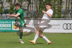 Bezirksliga - Saison 2024/25 - FC Gerolfing - SV Waldeck-München - David Simm (Nr.19 - FC Gerolfing) - Fabian Giudice weiss Waldeck - Foto: Meyer Jürgen