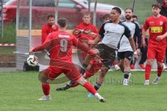 Kreisliga- Saison 2024/25- TSV Kösching - TSV Ober./Unterh.stadt-  - Manuell Hunner weiss Ober-/Unterh.stadt  - Johannes Tannwitz rot Kösching - Foto: Meyer Jürgen