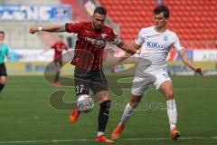 3.Liga - Saison 2022/2023 - FC Ingolstadt 04 -  SV Meppen - Pascal Testroet (Nr.37 - FCI) - Jonas Fedl (Nr.5 - SV Meppen) -  Foto: Meyer Jürgen