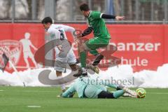 AUDI - Schanzer Amateurcup - Finale -  2026  - SV Hundszell - SV Denkendorf - Gabriel Hägel TW Hundszell - Luc Kammerer weiss Hundszell - Sebastian Mayer grün Denkendorf - Foto: Meyer Jürgen