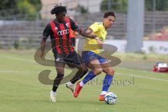 Bayernliga Nord - Saison 2024/25 - Freundschaftsspiel - FC Ingolstadt 04 II - FC Pipinsried - Said Souleymane (Nr.17 - FCI U21) - Krist Benjamin gelb Pipinsried  - Foto: Meyer Jürgen